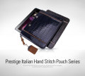 【zenus】(新しいiPad(iPad3)/iPad4ケース)Prestige Italian "ハンドスティッチ　ポーチ"[クロコダイルイタリアン本革/プレミアム]